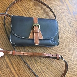 Navy blue Patricia Nash crossbody leather